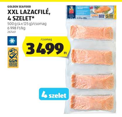 XXL Lazacfilé, 4 szelet