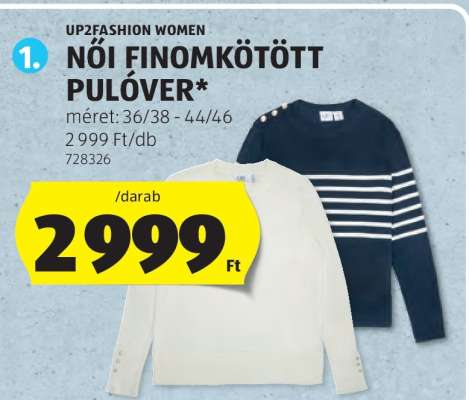 UP2FASHION WOMEN NŐI FINOMKÖTÖTT PULÓVER