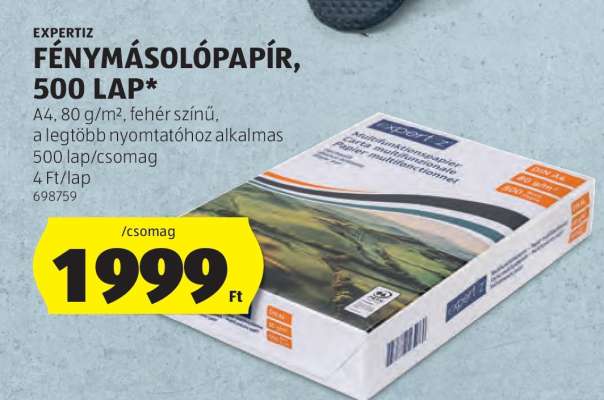 EXPERTIZ Fénymásolópapír, 500 lap