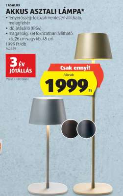 CASALUX AKKUS ASZTALI LÁMPA