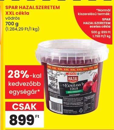 SPAR HAZAI.SZERETEM XXL cékla