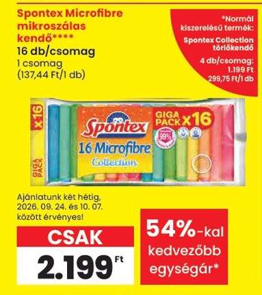 Spontex Microfibre mikroszálas kendő