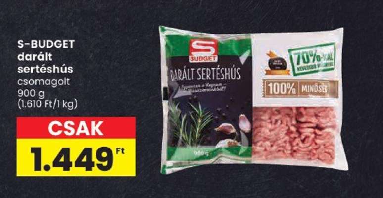 S-BUDGET darált sertéshús