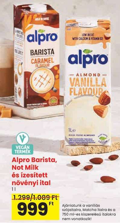 Alpro Barista, Not Milk és ízesített növényi ital