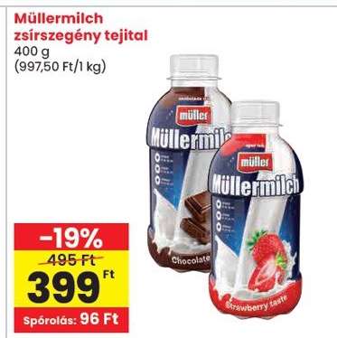 Müllermilch zsírszegény tejital