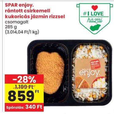 SPAR enjoy. rántott csirkemell kukoricás jázmin rizzsel