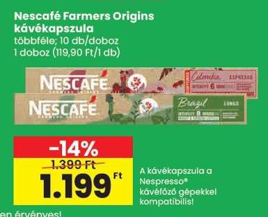 Nescafé Farmers Origins kávékapszula