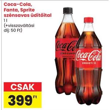 Coca-Cola, Fanta, Sprite szénsavas üdítőital