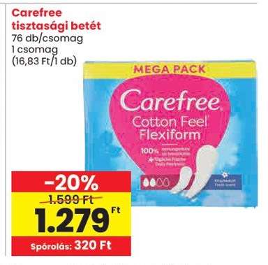 CAREFREE Tisztasági betét