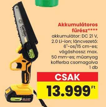 Akkumulátoros fűrész