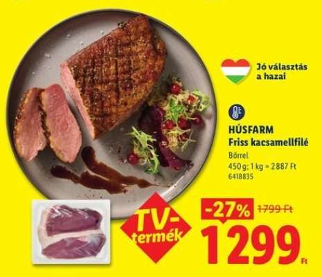 Húsfarm Friss kacsamellfilé