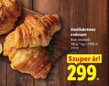 Vaníliakrémes croissant