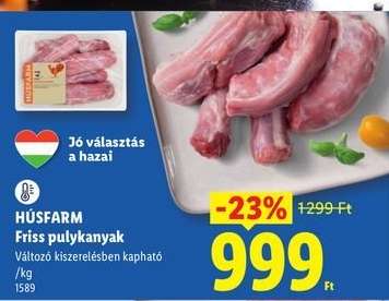 HÚSFARM Friss pulykanyak