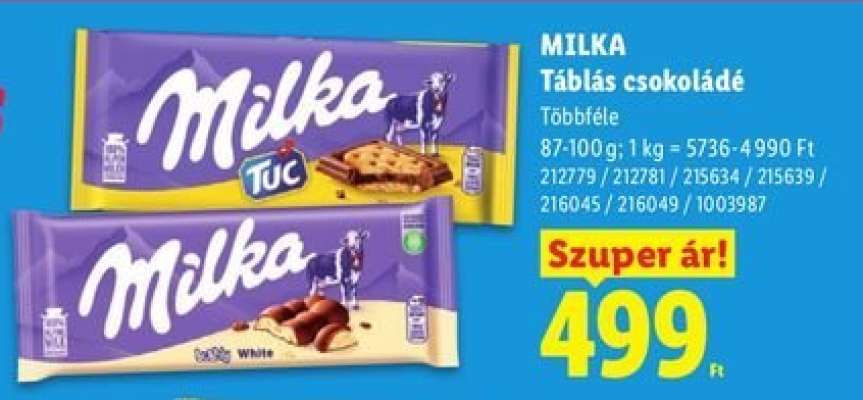 MILKA Táblás csokoládé