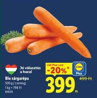 Bio sárgarépa