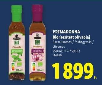 PRIMADONNA Bio ízesített olívaolaj