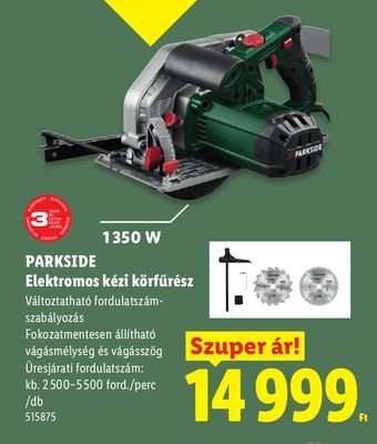 PARKSIDE Elektromos kézi körfűrész