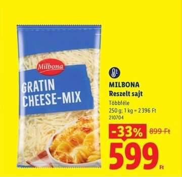 MILBONA Reszelt sajt