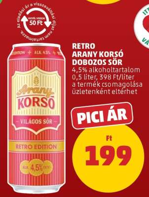 RETRO ARANY KORSÓ DOBOZOS SÖR