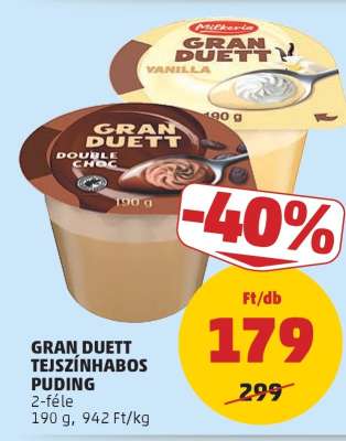 GRAN DUETT TEJSZÍNHABOS PUDING
