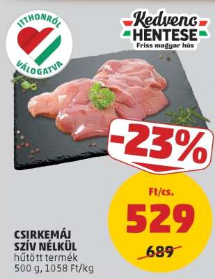 Csirkemáj szív nélkül