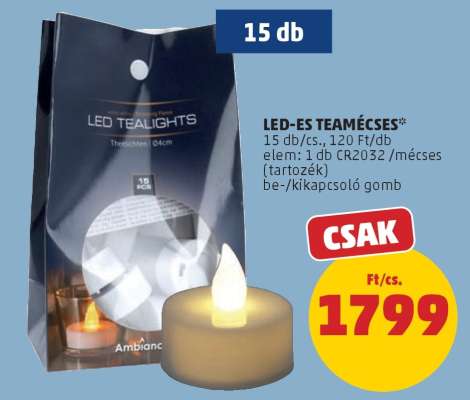 LED-es teamécses