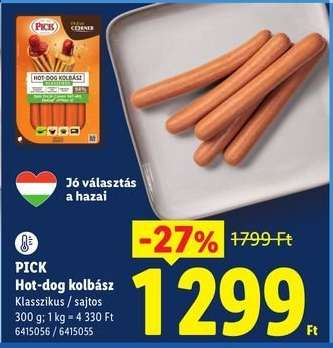 PICK Hot-dog kolbász
