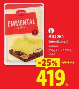 MILBONA Ementáli sajt