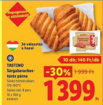 TASTINO Sárgabarackos-túrós párna