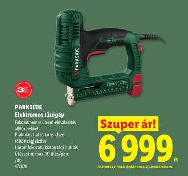 PARKSIDE Elektromos tűzőgép