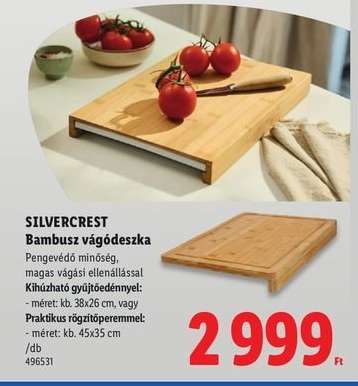 SILVERCREST Bambusz vágódeszka
