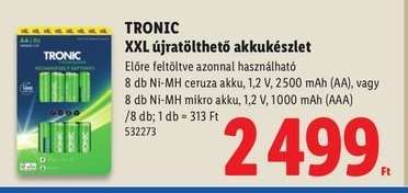 TRONIC XXL újratölthető akkukészlet