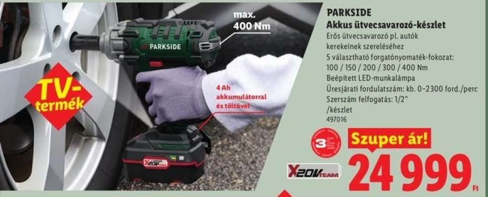 Parkside Akkus ütvecsavarozó készlet