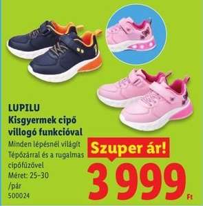 LUPILU Kisgyermek cipő villogó funkcióval