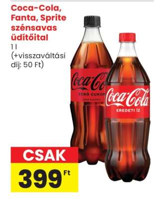 Coca-Cola, Fanta, Sprite szénsavas üdítőital