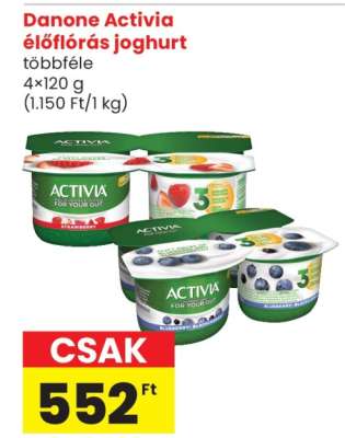 DANONE Activia élőflórás joghurt