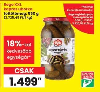 Rege XXL kapros uborka