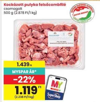 Kockázott pulyka felsőcombfilé