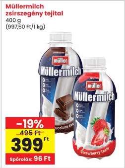 Müllermilch zsírszegény tejital