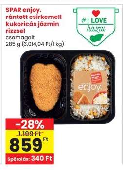SPAR enjoy. rántott csirkemell kukoricás jázmin rizzsel