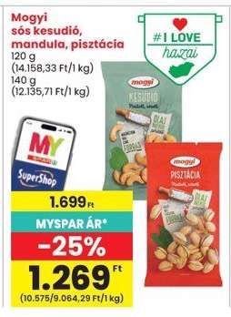 Mogyi sós kesudió, mandula, pisztácia