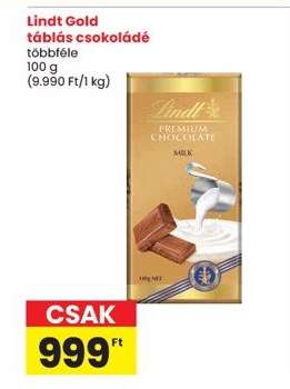 Lindt Gold Táblás Csokoládé