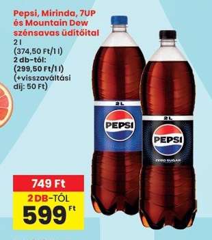 Pepsi, Mirinda, 7UP és Mountain Dew szénsavas üdítőital