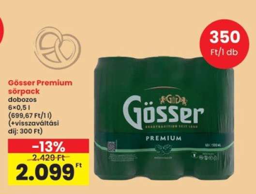 Gösser Premium sörpack
