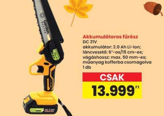 Akkumulátoros fűrész