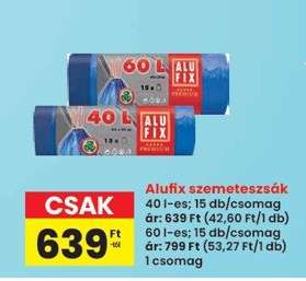 Alufix szemeteszsák