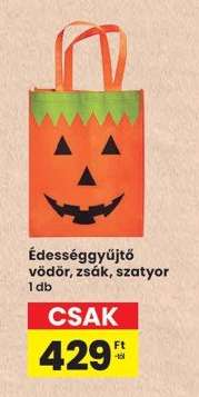 Édességgyűjtő vödör, zsák, szatyor