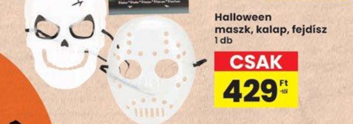 Halloween maszk, kalap, fejdísz