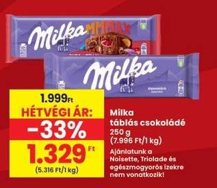 MILKA Táblás csokoládé