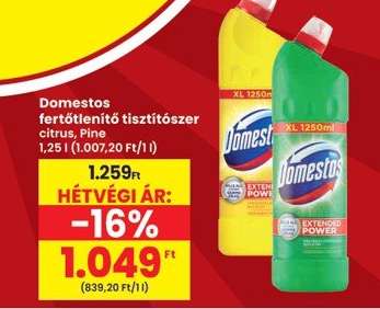 Domestos fertőtlenítő tisztítószer